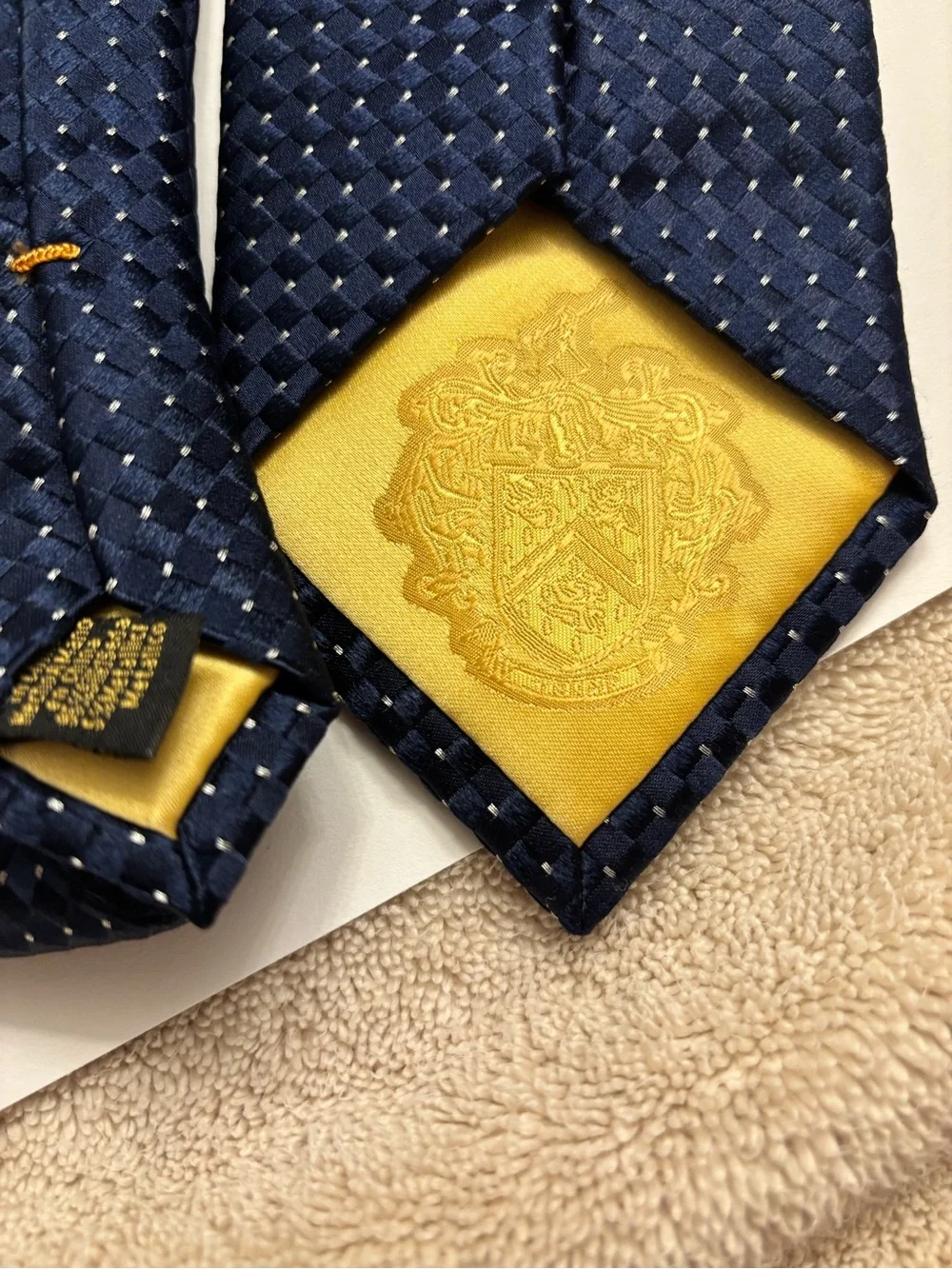 Donald J. Trump Signature Collection Navy Blue Silk Woven Tie